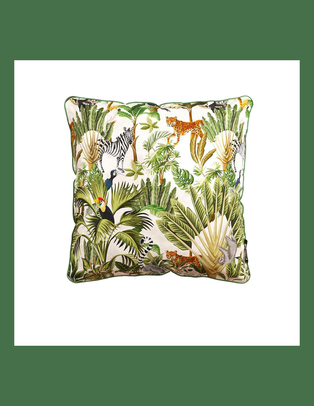 COUSSIN DÉCO - JUNGLE - Coussin garni en velours imprimé 45x45