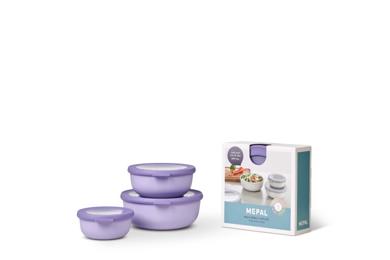 Multikom Cirqula 3-delige set (350, 750, 1250 ml) - Vivid lilac