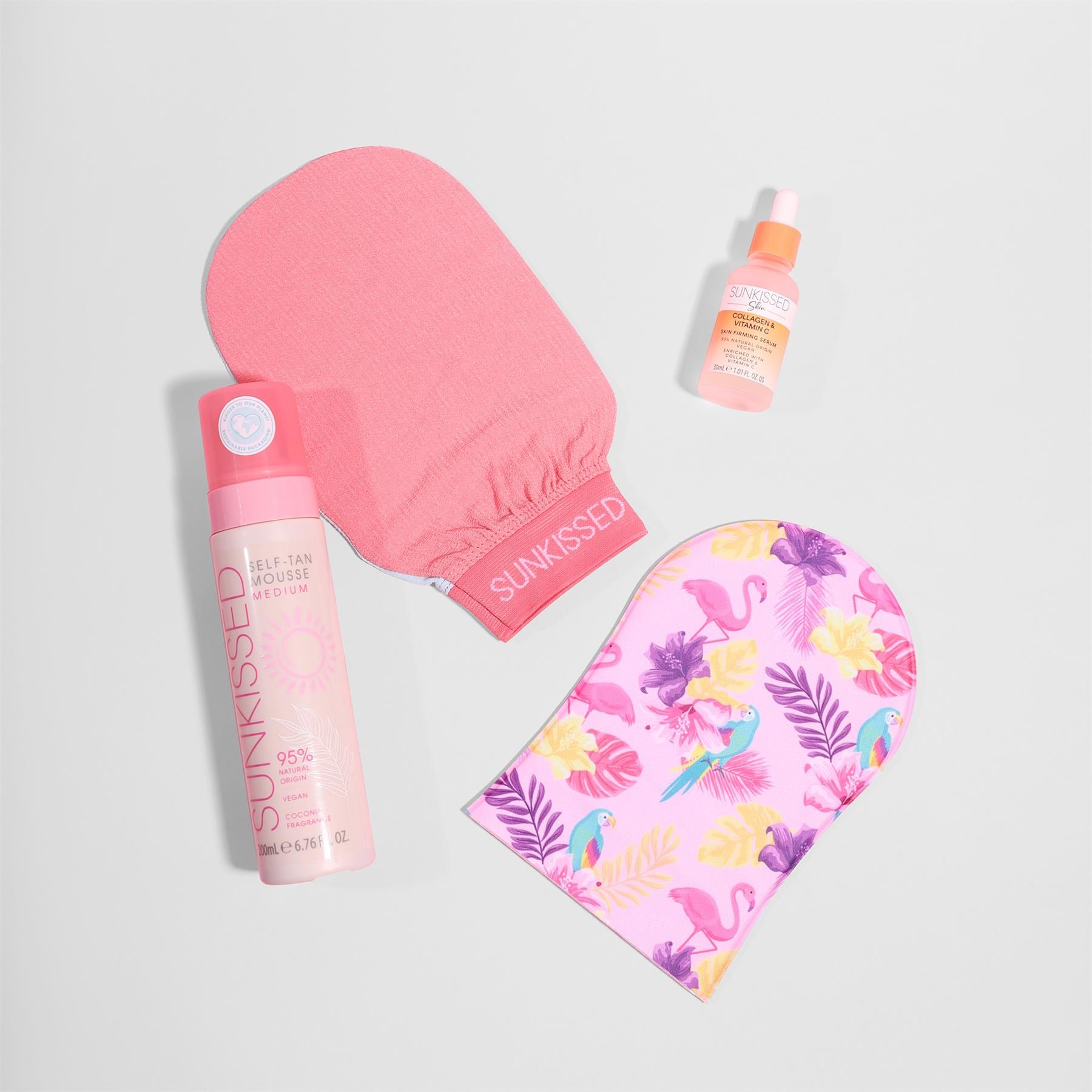 Sunkissed Medium Tan Set - Tan 200ml, Mitt, Serum 30ml