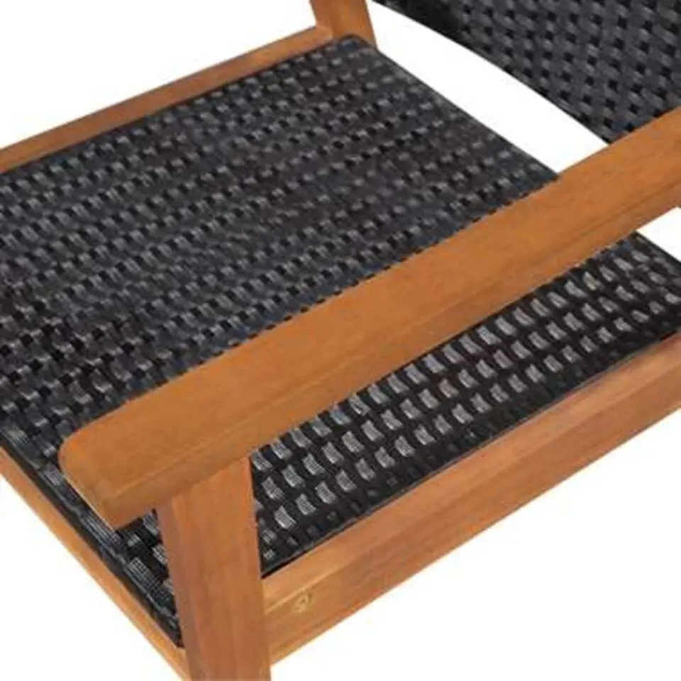 vidaXL - Tuinset - Zwart - Poly rattan