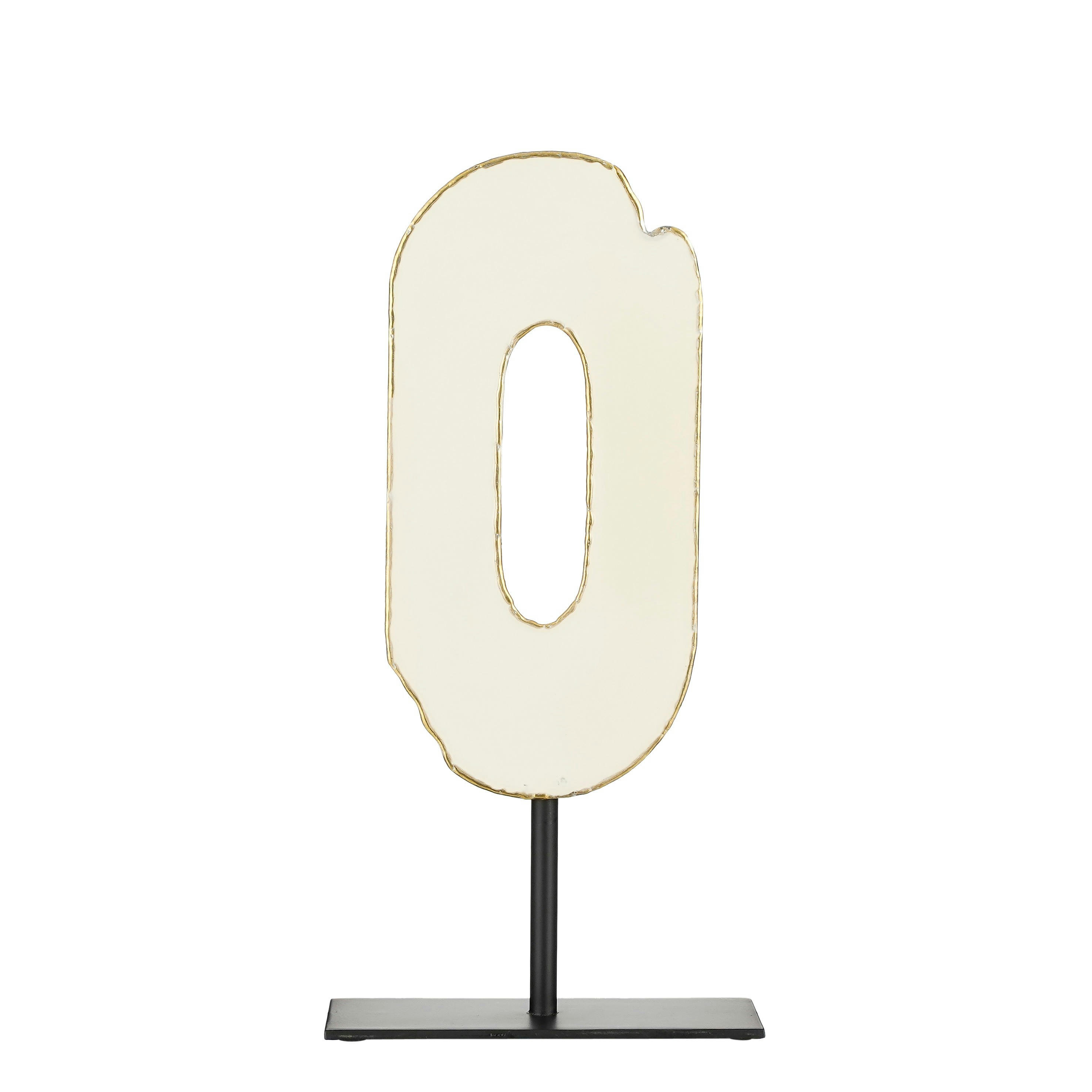 - Ornement sur pied en métal crème H40