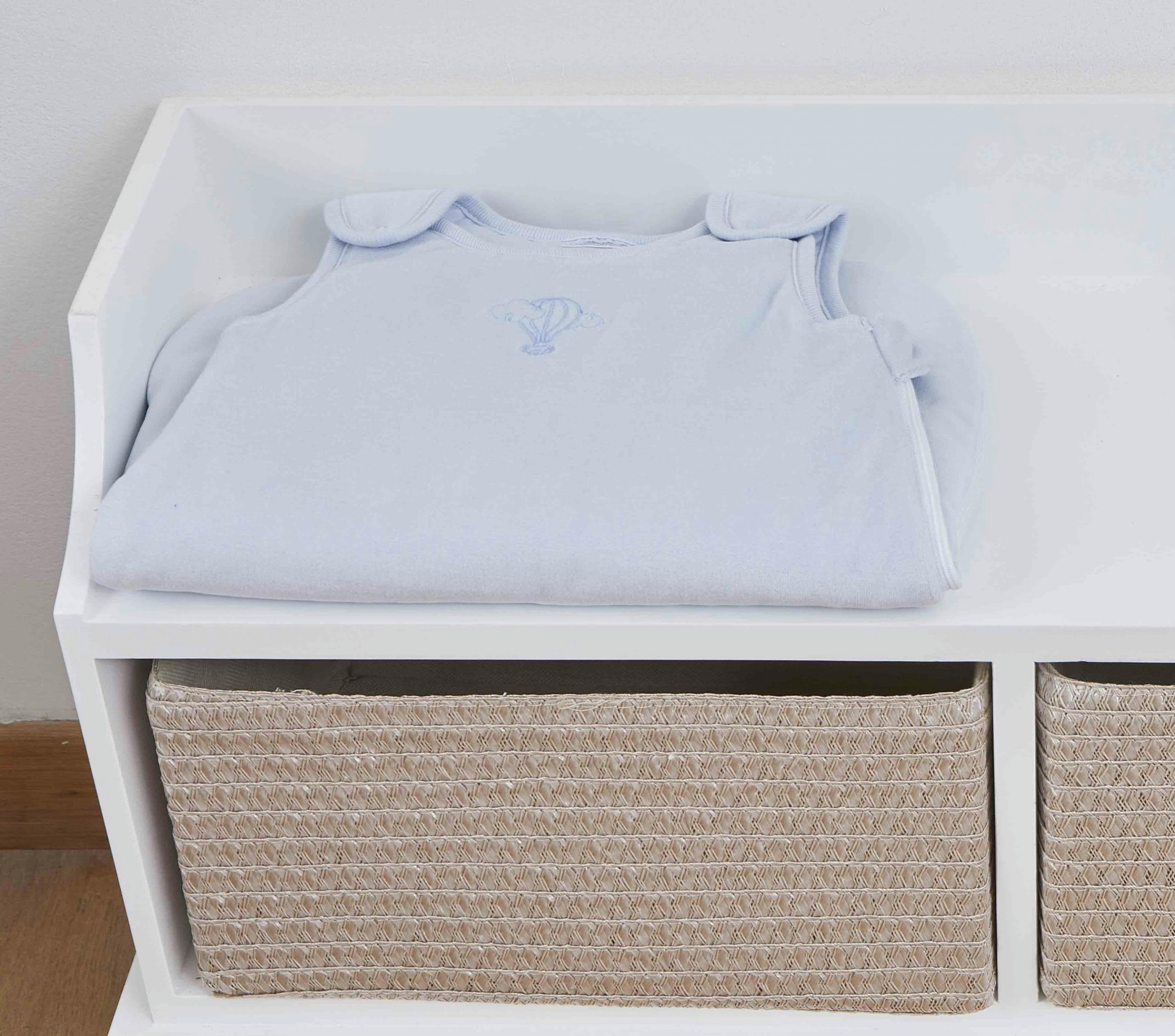 - Gigoteuse Velours 0-3 mois 100% Coton Bio couleur Azur