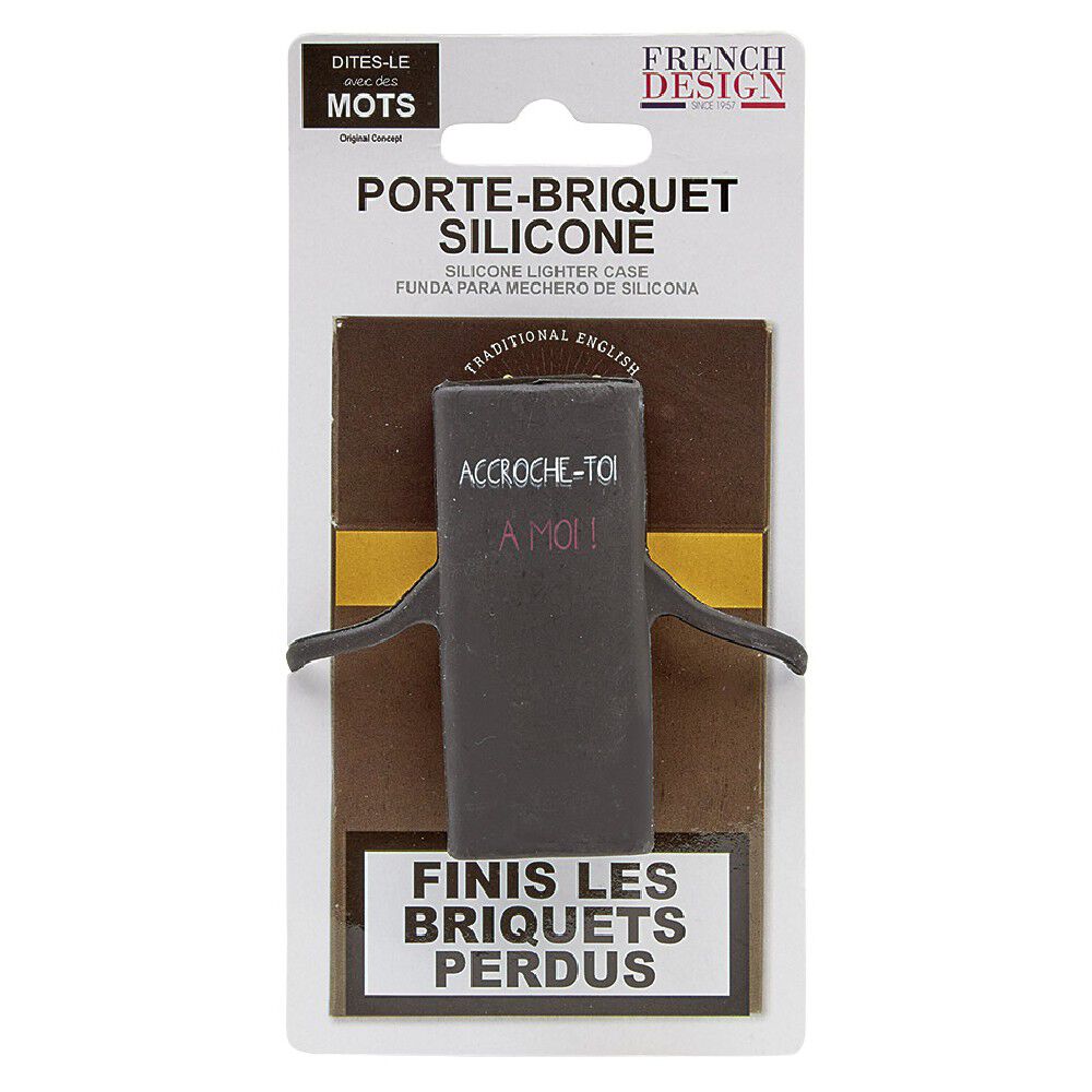 étui à briquet en silicone design message