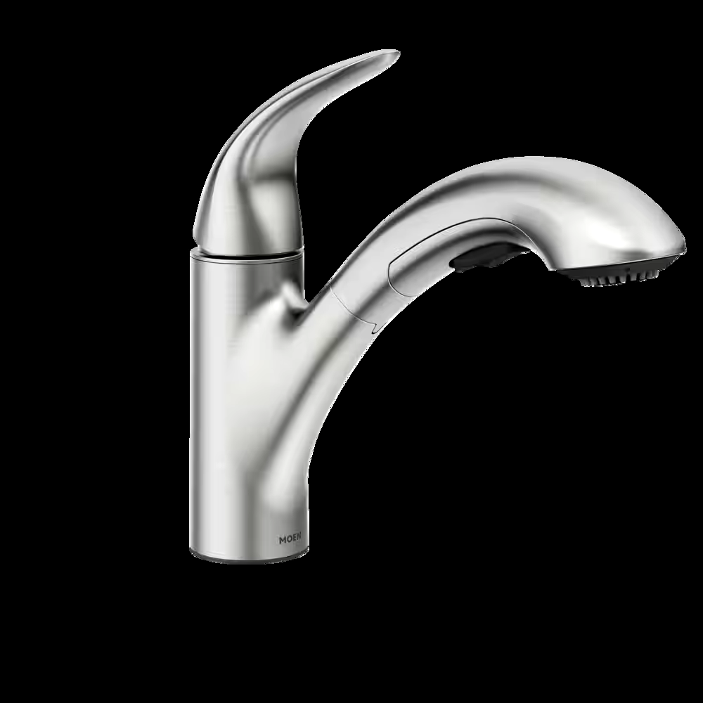 Moen® Medina Single Handle Pull Out Kitchen Faucet, Brushed Nickel