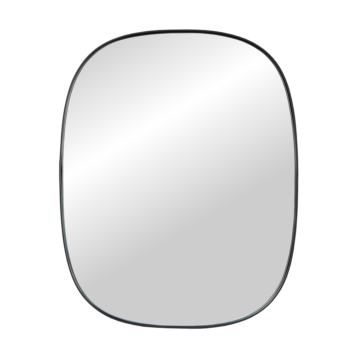 Atmooz Ourence S Spiegel – 66x45cm – Zwart – Ovaal Wandspiegel