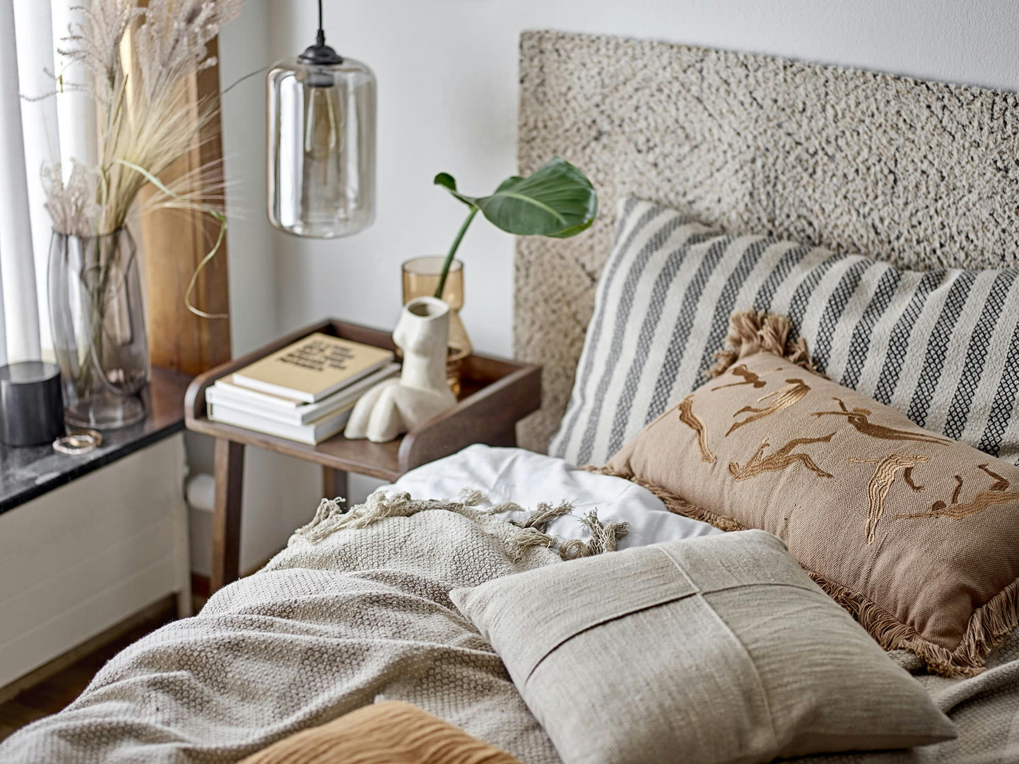 ZALLA - Vase en verre brun H20cm