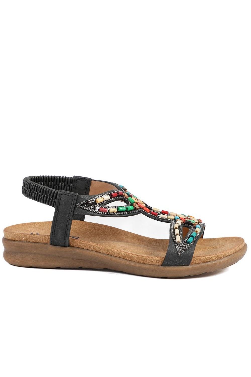 Pavers Elasticated Embellished Slingback Sandals