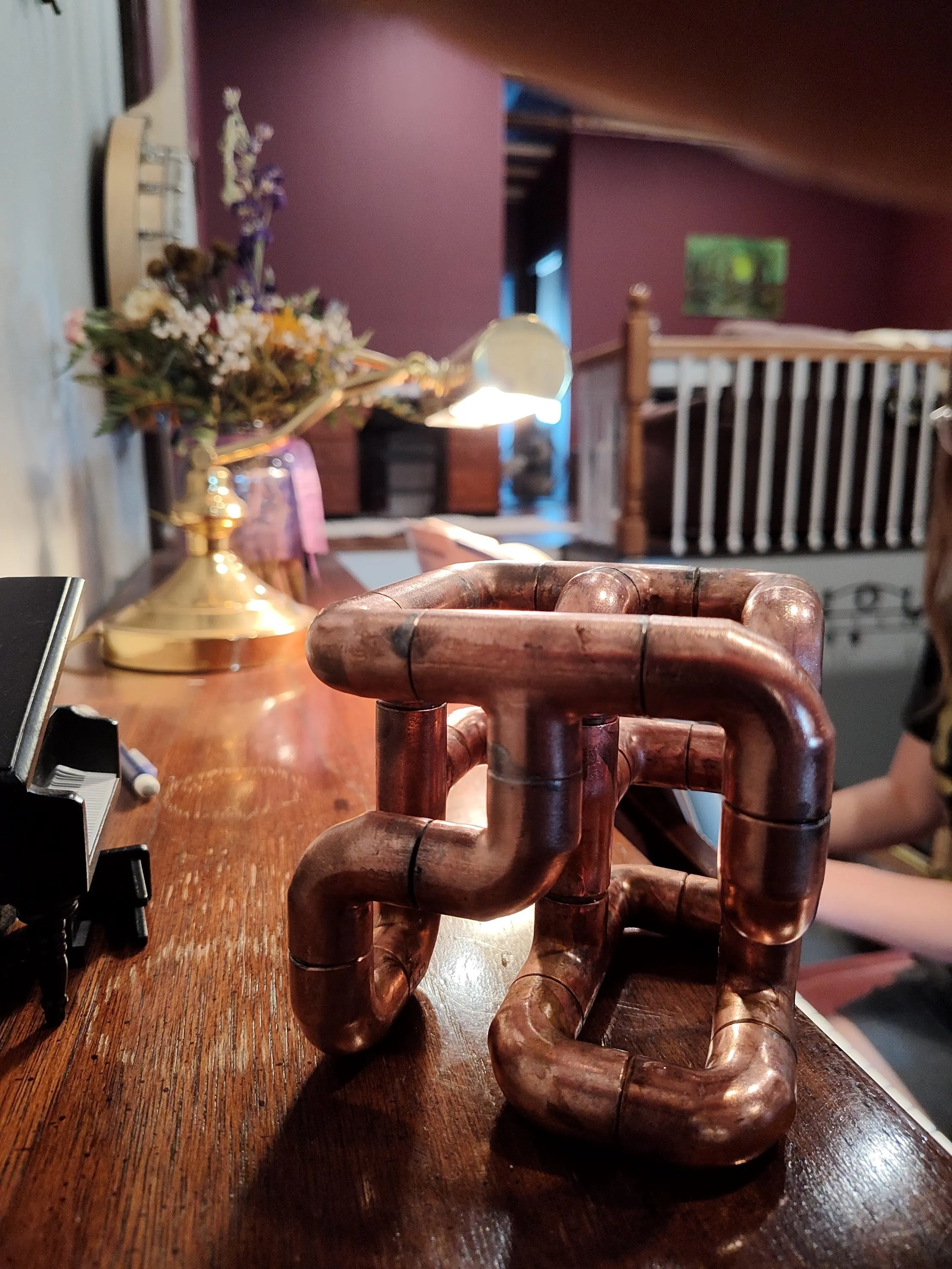 TUBICLE - Handmade Copper Bookend / Desk Art