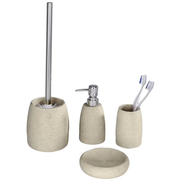Seifenspender »Goa«, Polyresin, geriffelt, beige