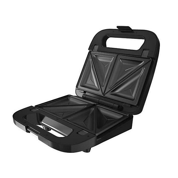 BLACK &DECKER - Appareil multifonctions croque / gaufre / gril - 750W - gris/noir - BXSA754E