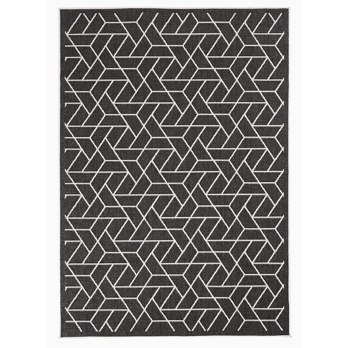 AF BRIKA REVERSIBLE - Tapis extérieur noir 140x200