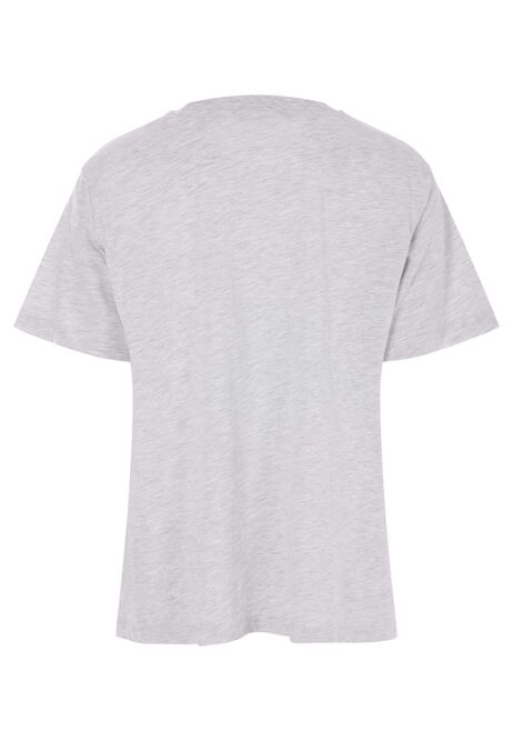 Womens Grey Paris Sports Studio Short Sleeve T-shirt
