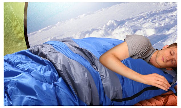 NNEDPE Micro Compact Design Thermal Sleeping Bag Blue