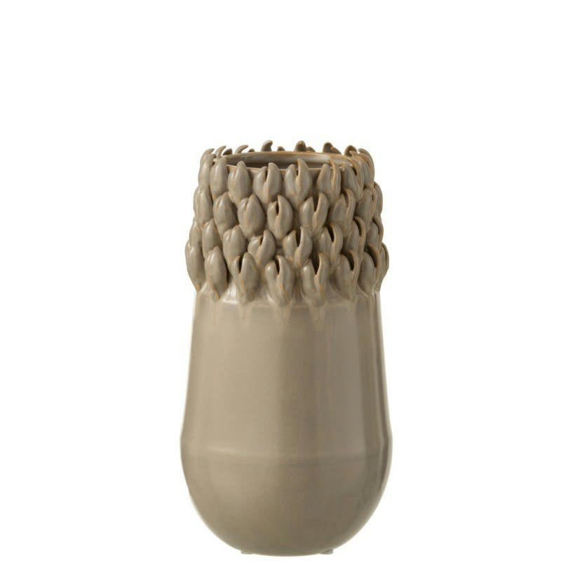 IBIZA - Vase céramique blanc H27,8cm