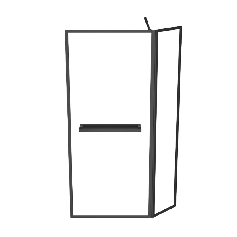 Paroi de douche avec volet Dark Edge Shelf 90   40 x 200 cm AURLANE