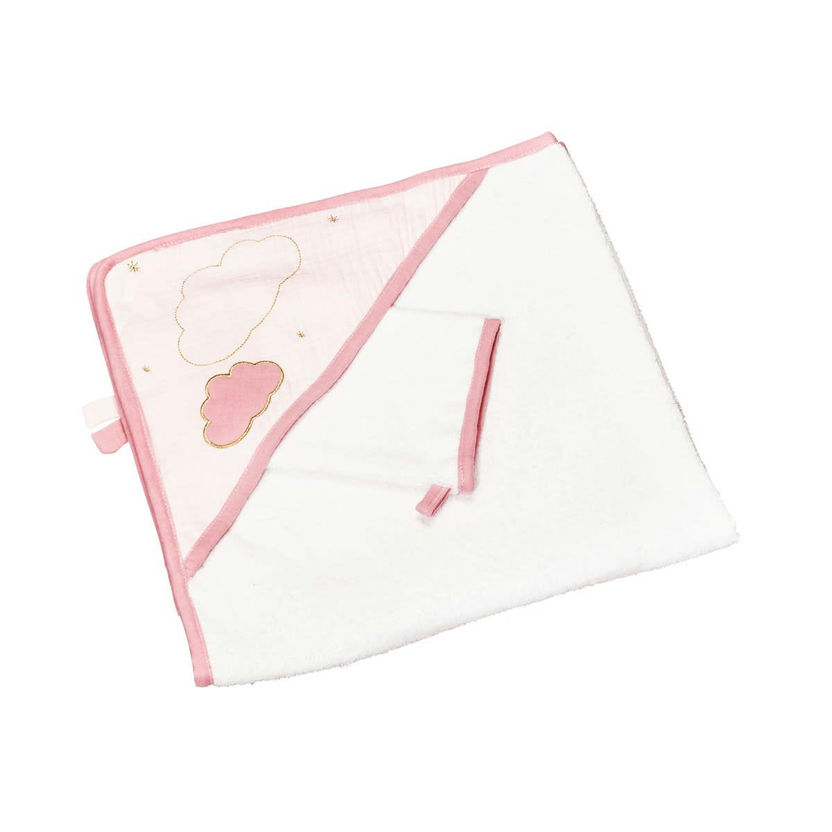 LILY - Cape de bain et gant en coton