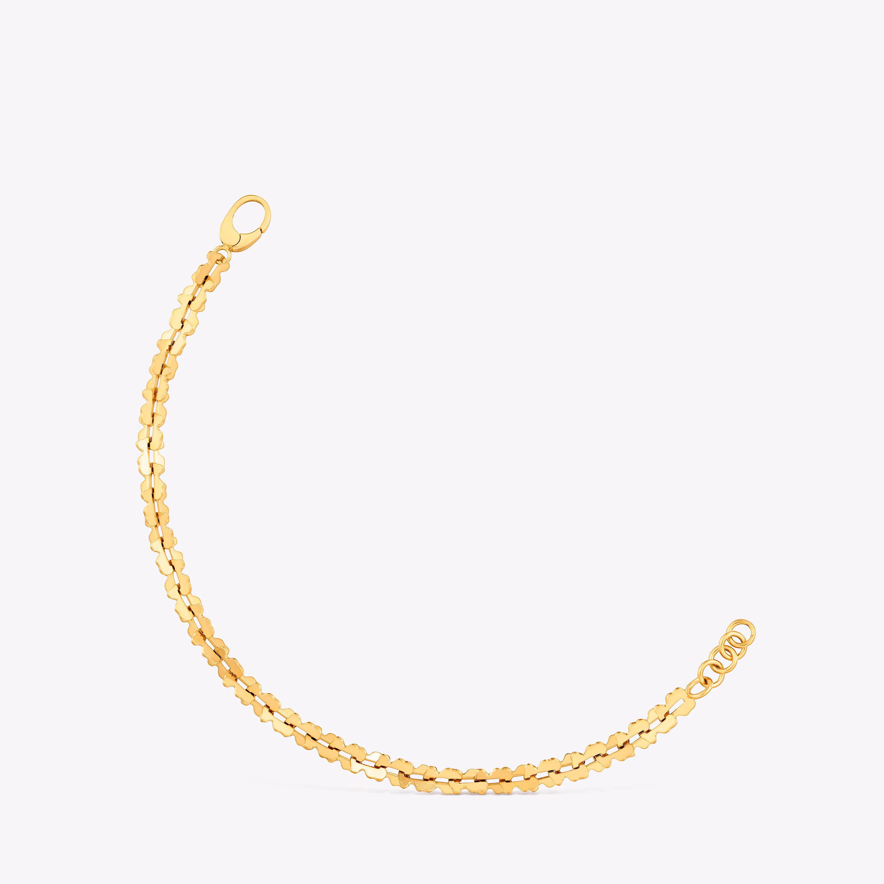 Pulsera cadena de acero en color dorado con motivos oso Carrusel