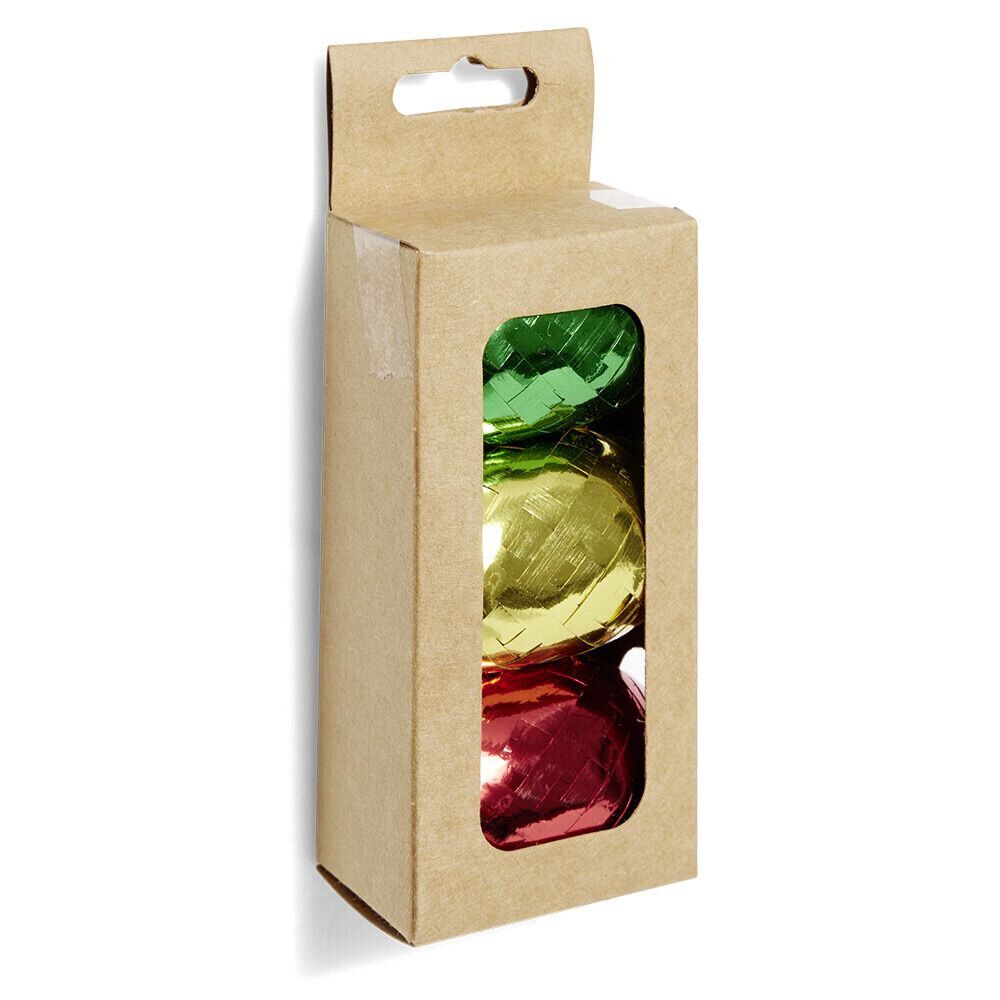 Bolduc vert rouge et doré brillant 10m x3