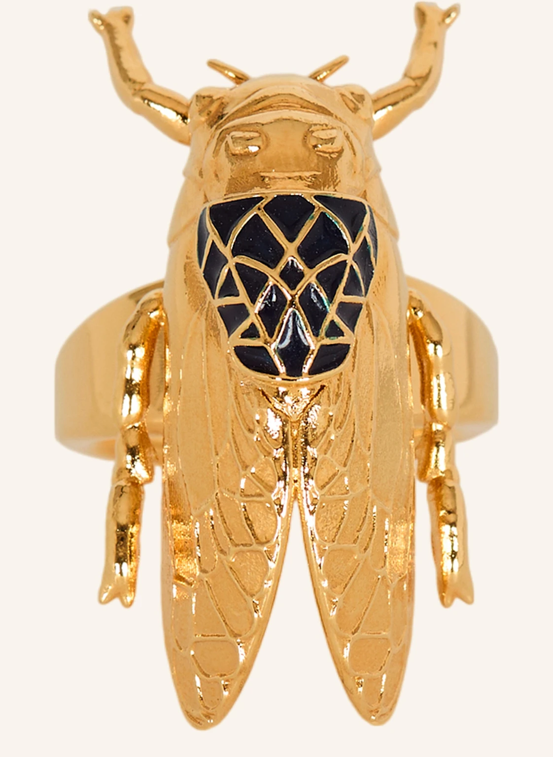 BALMAIN Insect Ring aus Messing und Emaille