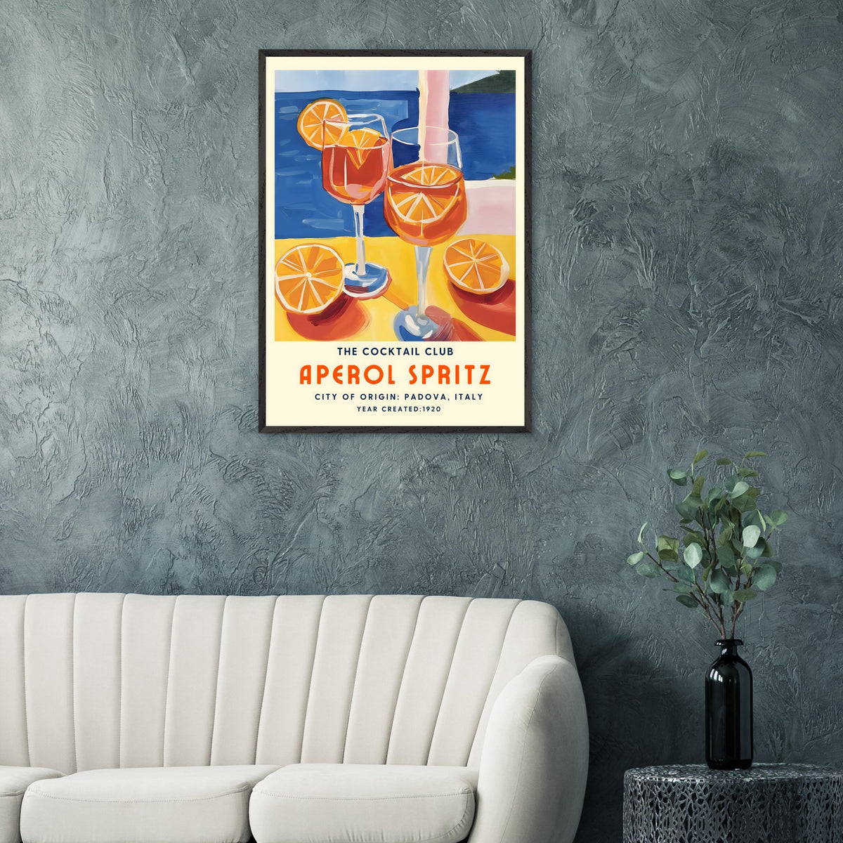 Artfulprints Poster Aperol Spritz - The cocktail club I  - 70x100 cm - Meerkleurig