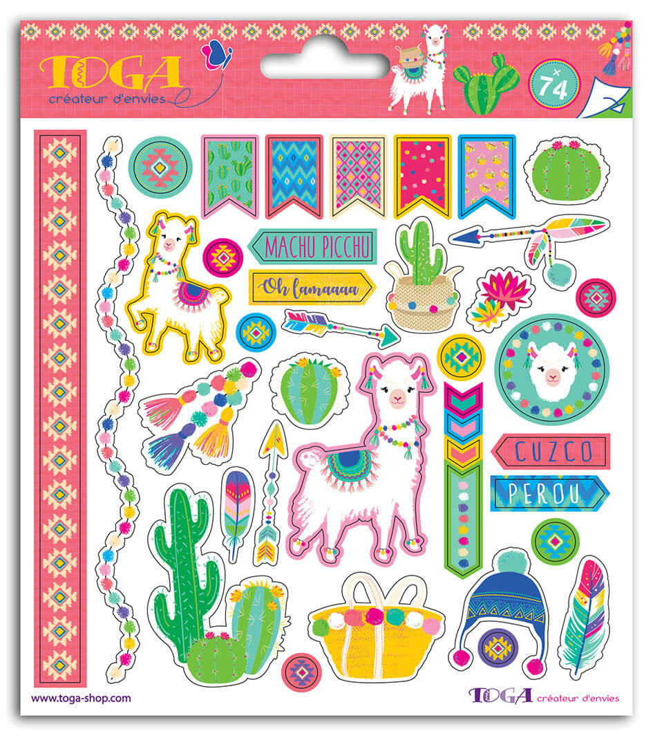 - Lot de 74 stickers oh lama