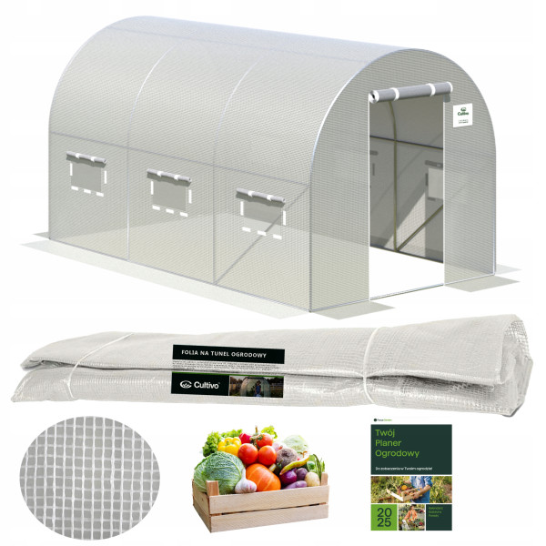 Folia Zamienna na Tunel Ogrodowy Szklarnia 2x3x2 Biała UV4 Mocna   GRATIS