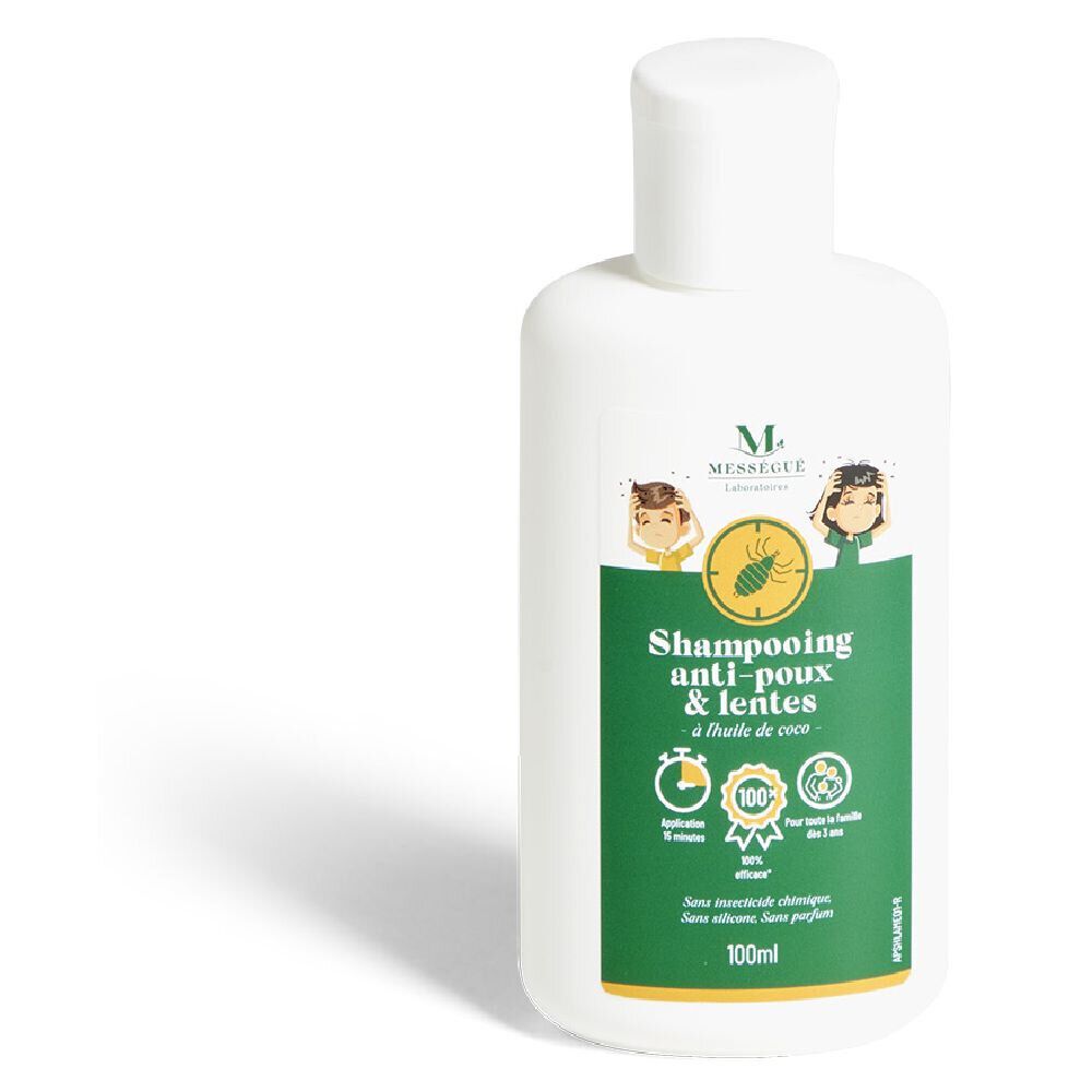 Shampoing anti-poux et lentes à l'huile de coco Mességué 100ml