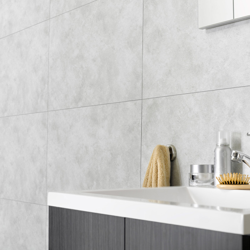 Dalle en PVC Cloudy blanc 65 x 37,5 cm 8 pièces DUMAWALL
