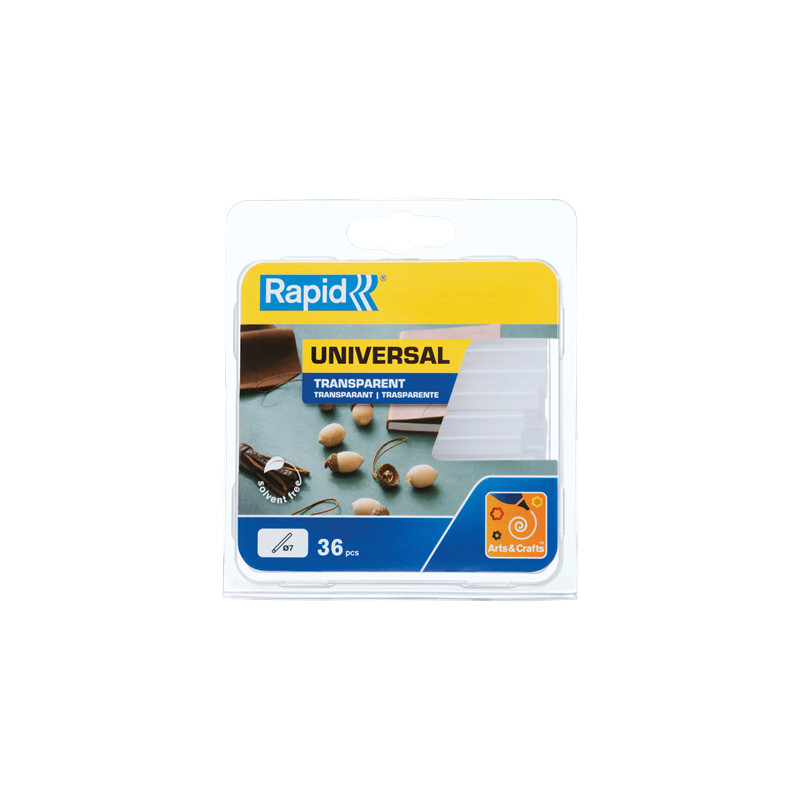 Bâton de colle transparente Ø 7 x 90 mm 36 pièces RAPID