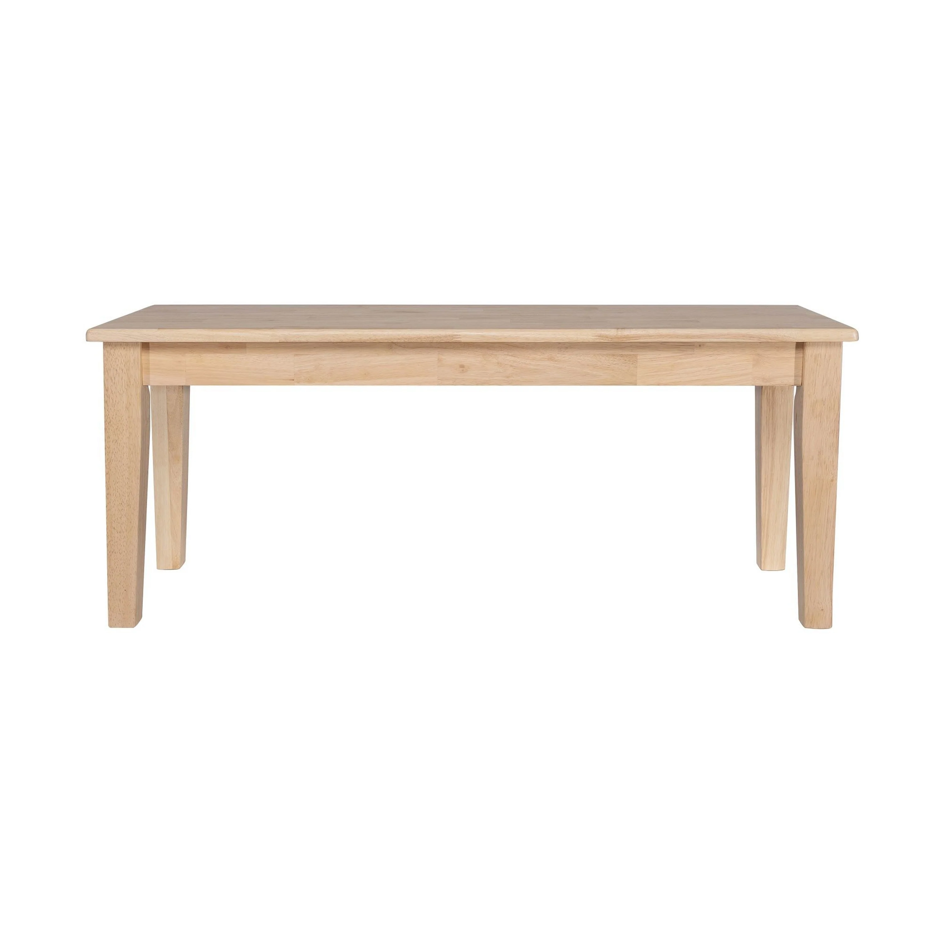Nova Dining Bench, Shaker Style, Blonde Oak Brown Rubberwood, 44 Inch