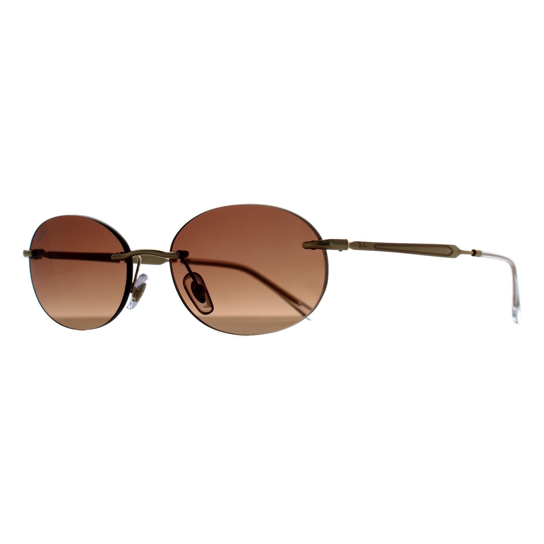 Ray-Ban Oval Arista Gold Brown Gradient RB3767