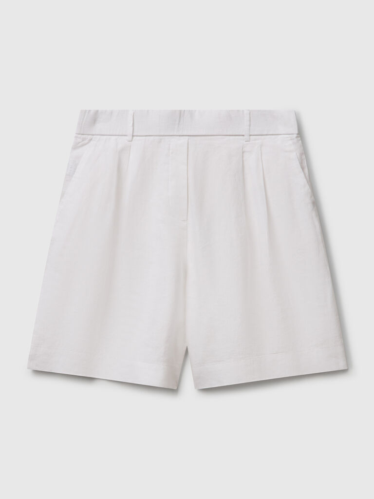 100% linen bermudas