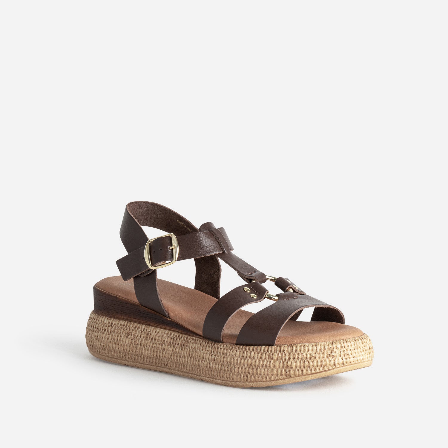Sandale TEXTO marron cuir