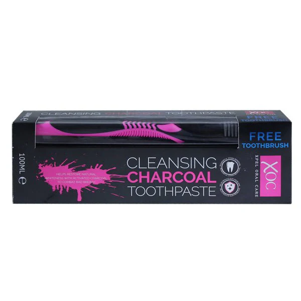 Xoc Charcoal Toothpaste 100ml & Brush