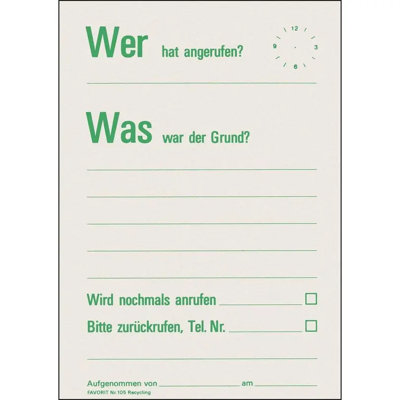 Schreibblock Favorit