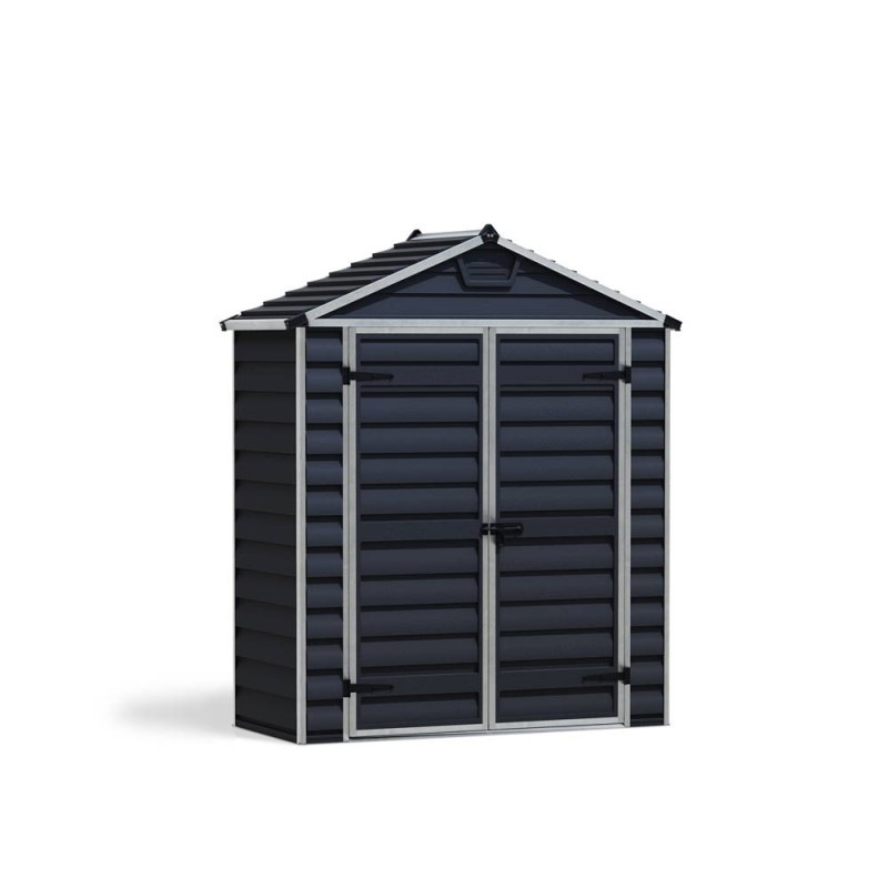 Abri de jardin en résine Skylight gris foncé 1,85 x 0,9 x 2,17 m CANOPIA