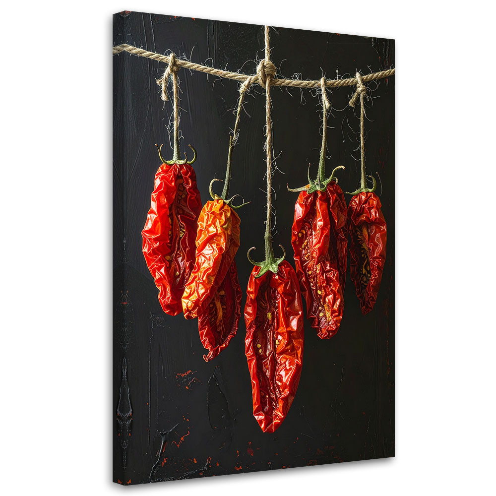 Obraz do kuchni restauracji baru jadalni, Wiszące czerwone pomidory 20x30