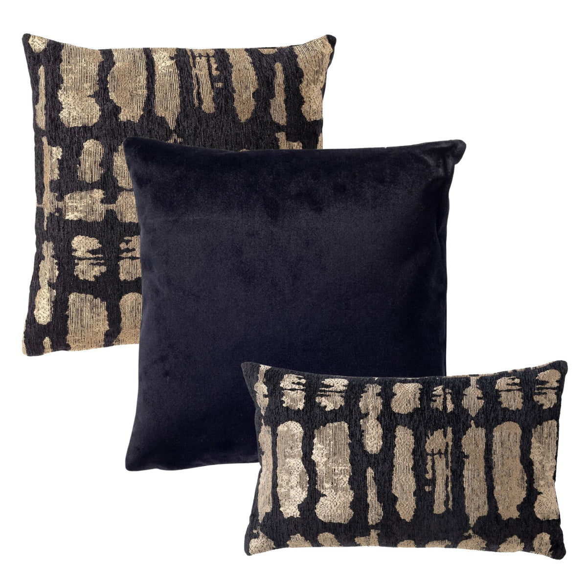KUSSENSET | 3-delig | Celeste Curated | zwart | Hoii | inclusief veren binnenkussens