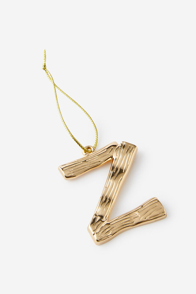 Metal Alphabet Christmas Ornament
