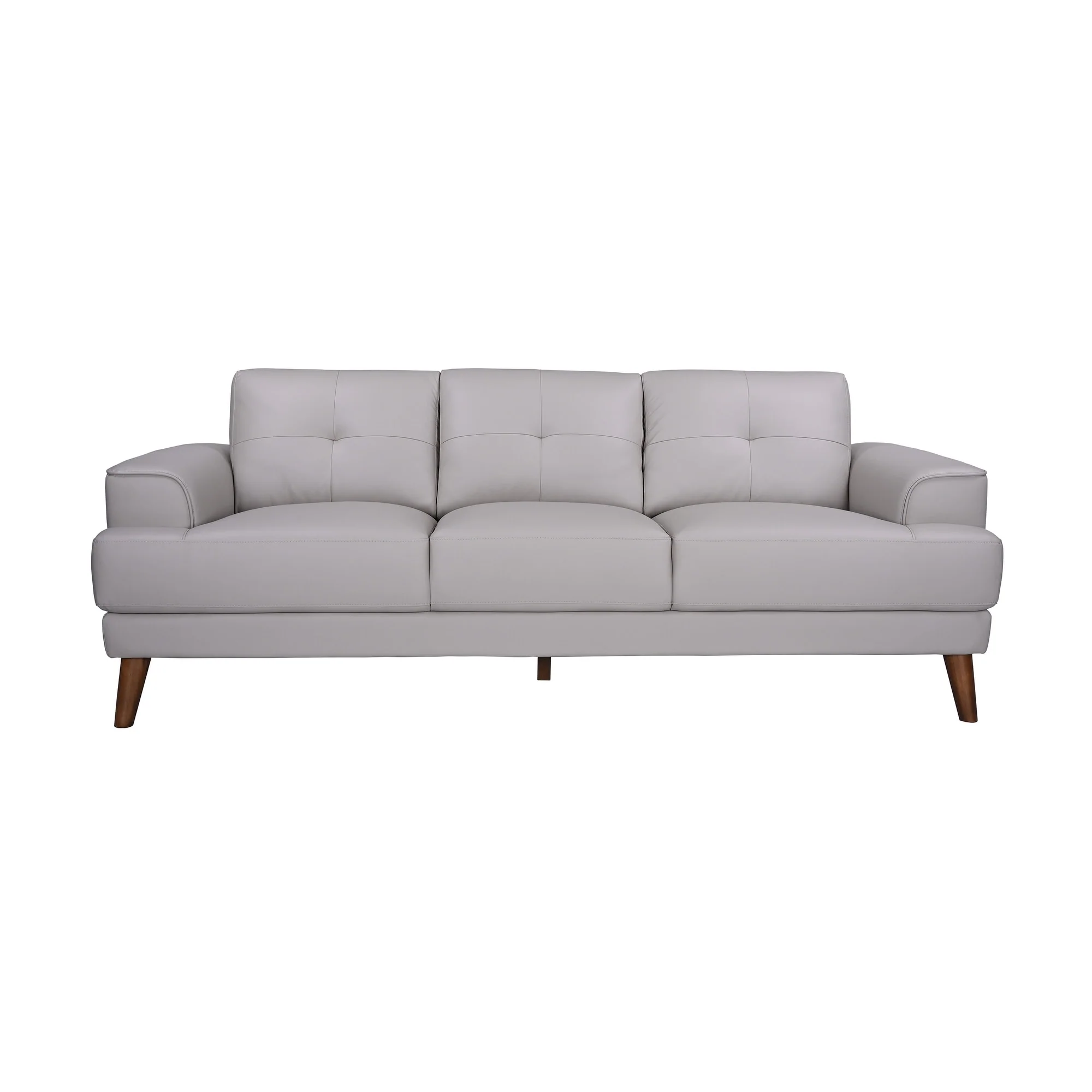 Porter Designs Anzio Transitional Top Grain Leather Sofa, Cream