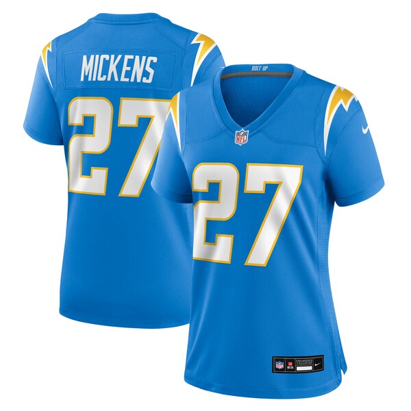R.J. Mickens Los Angeles Chargers Nike Women's Team Game Jersey -  Powder Blue