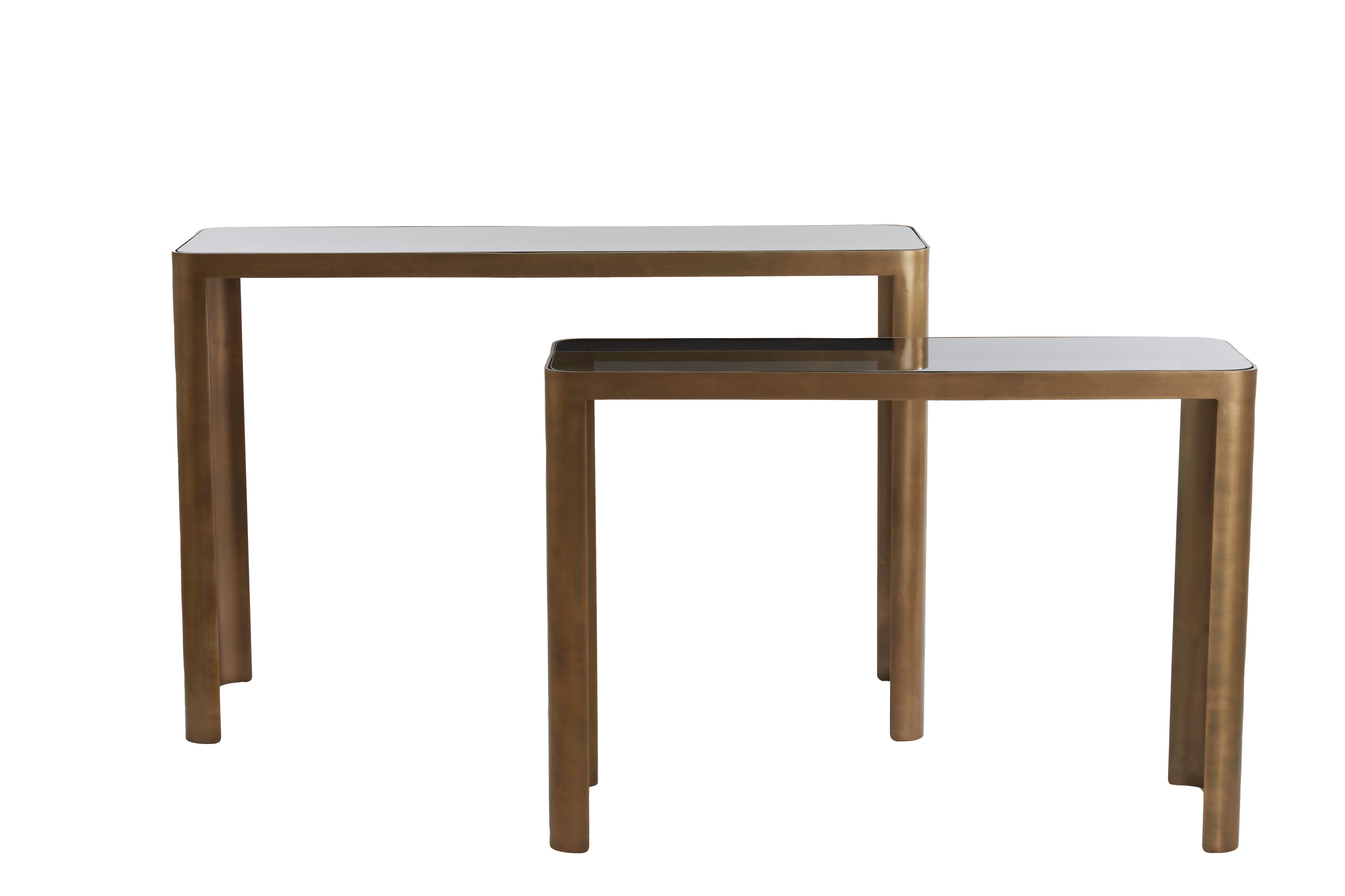 Light & Living side OXE - 120x35x80cm - brons - Set van 2