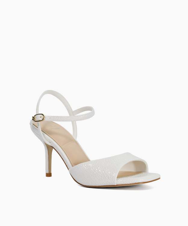 Mayybe White - Open Toe High Heel Sandals