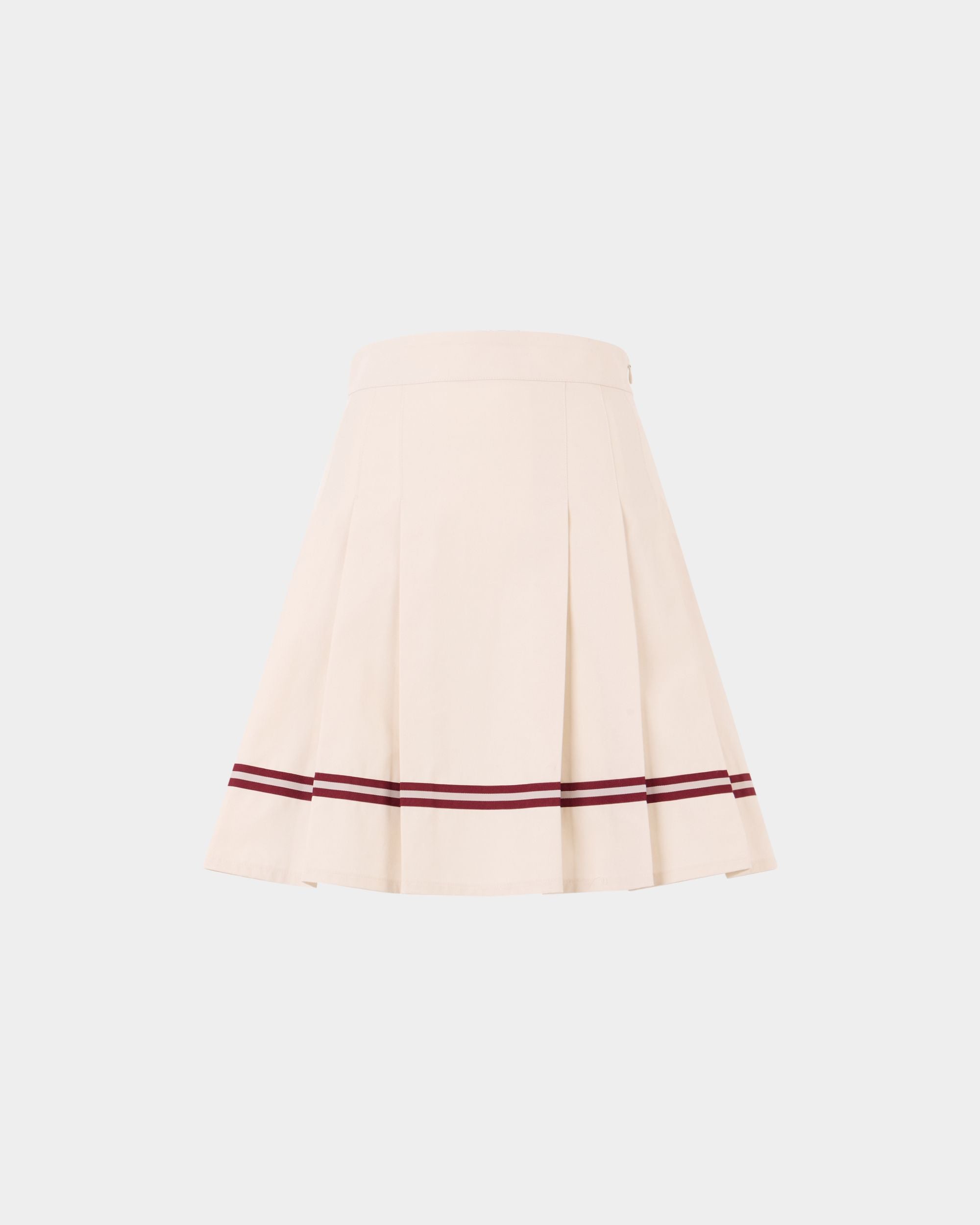 Rock aus Baumwolle in Elfenbein mit Bally-Ribbon-Details aus der Tennis Collection