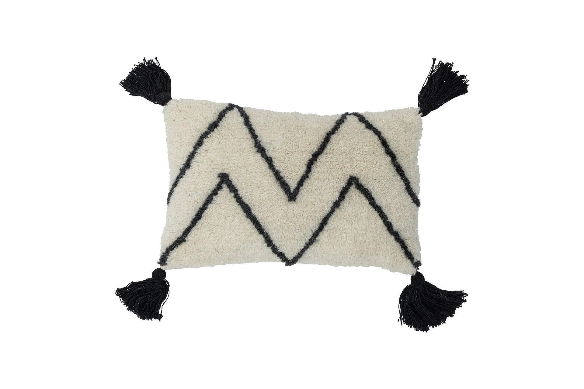 AYN - Coussin en coton blanc 40x25 cm