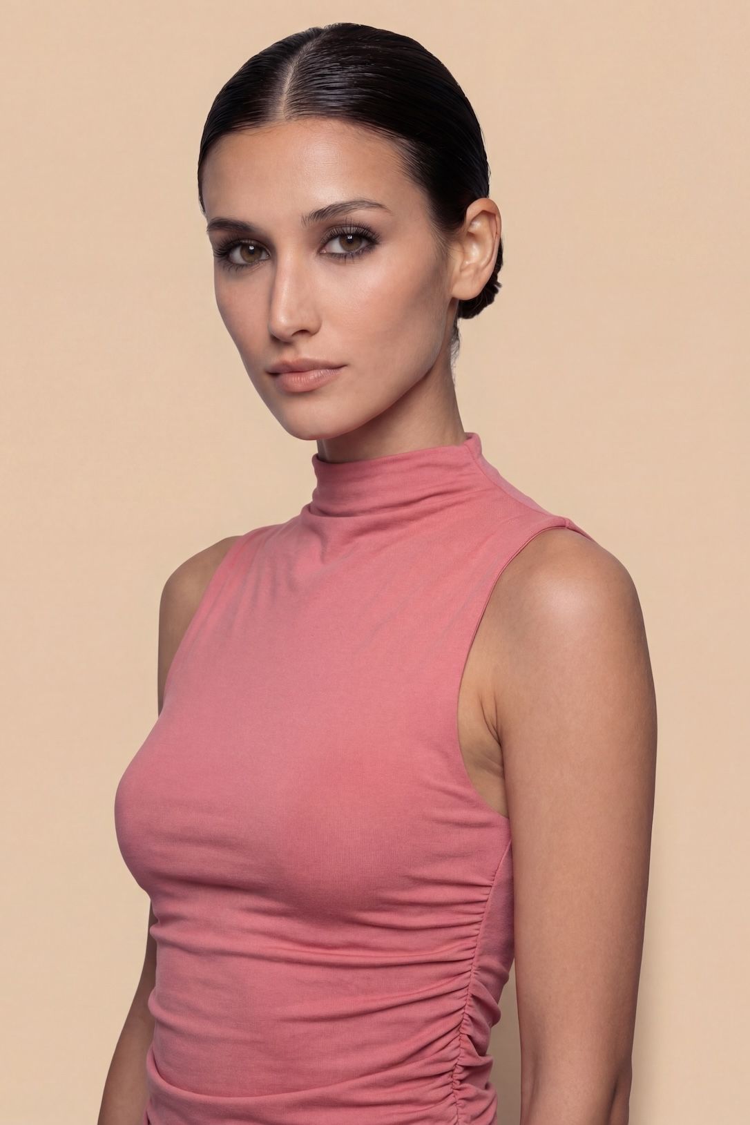 Little Mistress Coral Jersey Midaxi Dress