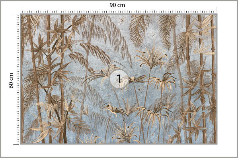 Fototapeta Tropikalne Liście Na Betonie 90x60cm