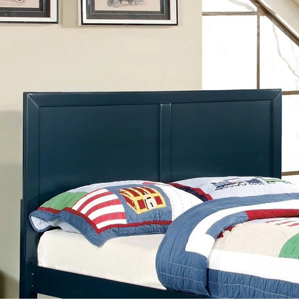 Prismo Traditional Twin Size Headbord, Dark Blue Finish