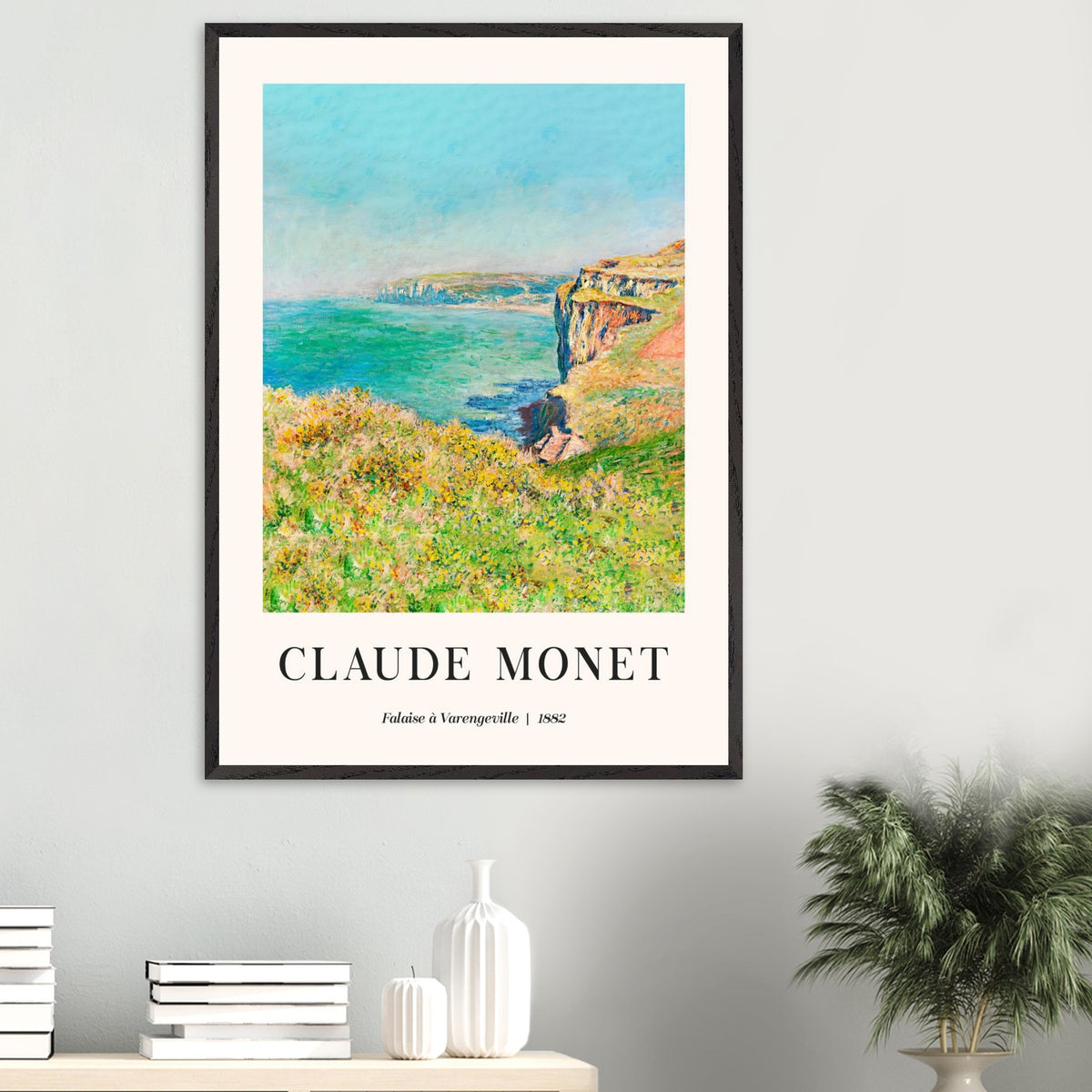 Artfulprints Poster Claude Monet - Falaise à Varengeville  - 70x100 cm - Meerkleurig