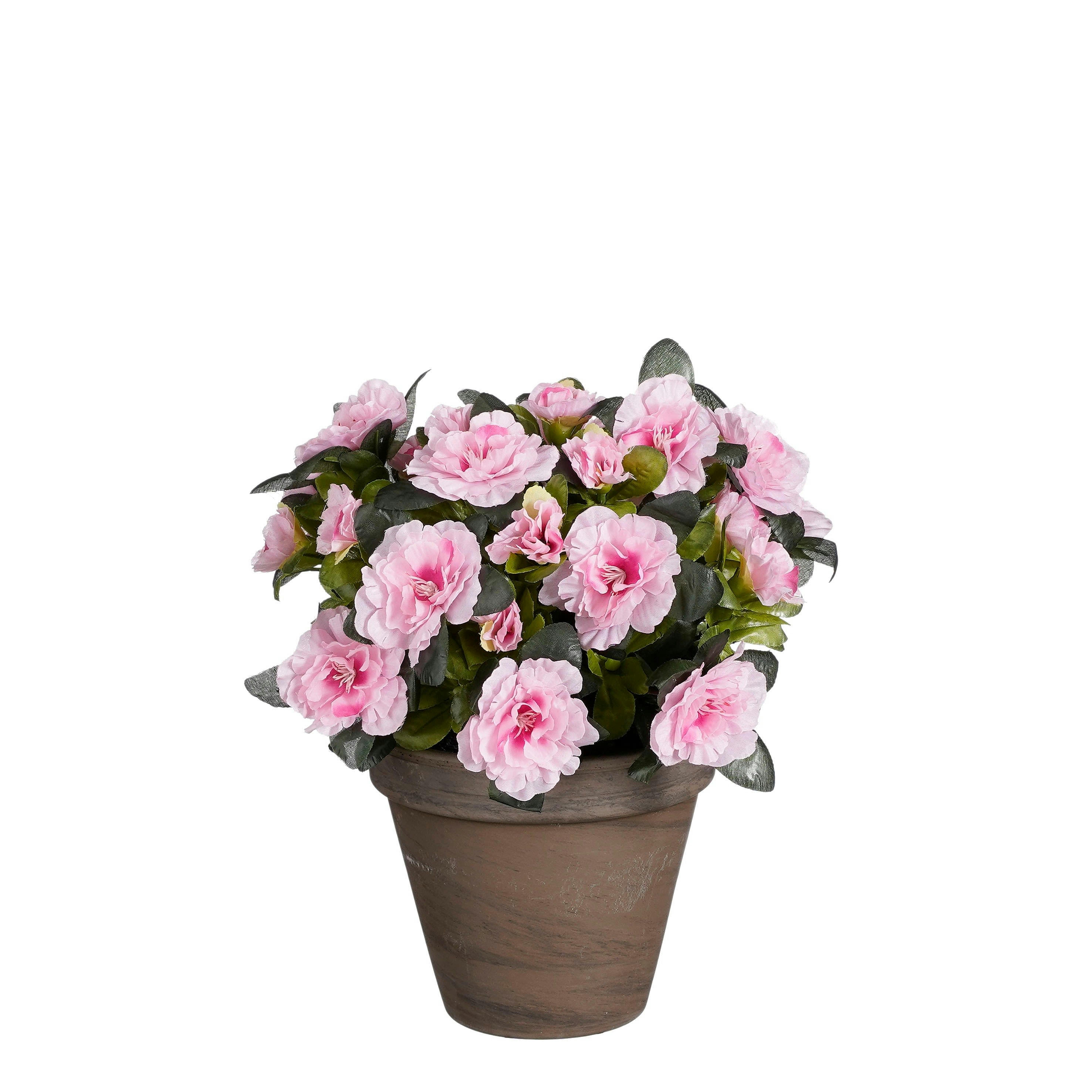 - Azalée artificielle rose en pot H31